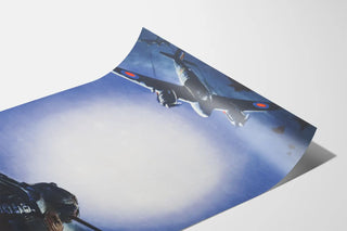 World War savings campaign poster with airplane and tanks