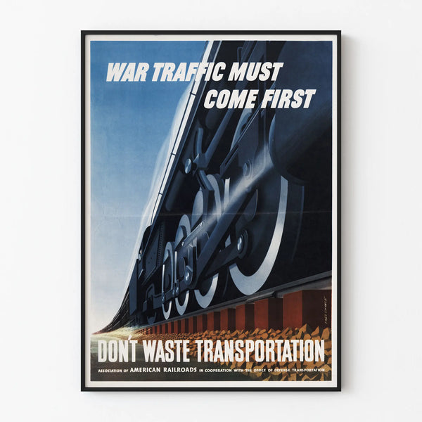 Vintage military railway transport poster – Wall decoration poster