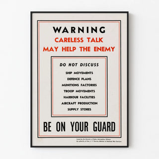 Vintage military safety warning poster