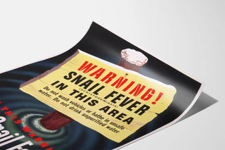 Vintage Poster Warning about Schistosomiasis