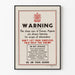 Vintage Safety Poster - Warning Surveillance of Enemy Agents