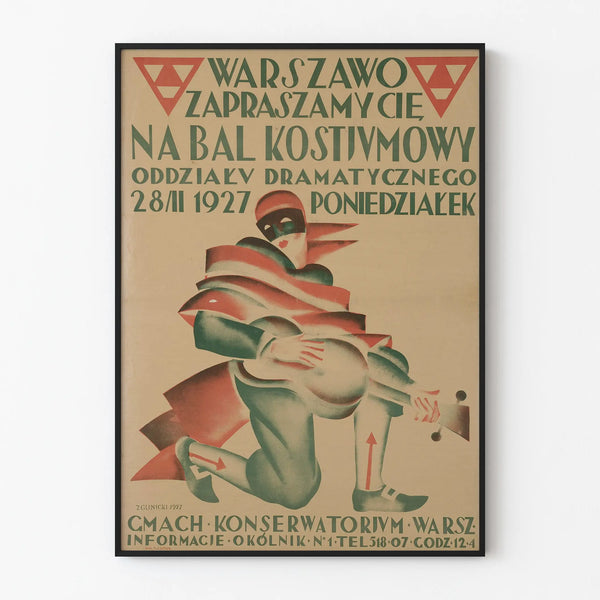 Vintage Costume Ball Poster 1927 Wall Decoration Artem Legrand