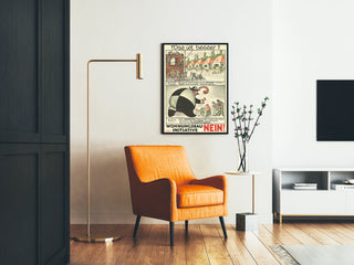 German vintage poster on housing and construction initiative