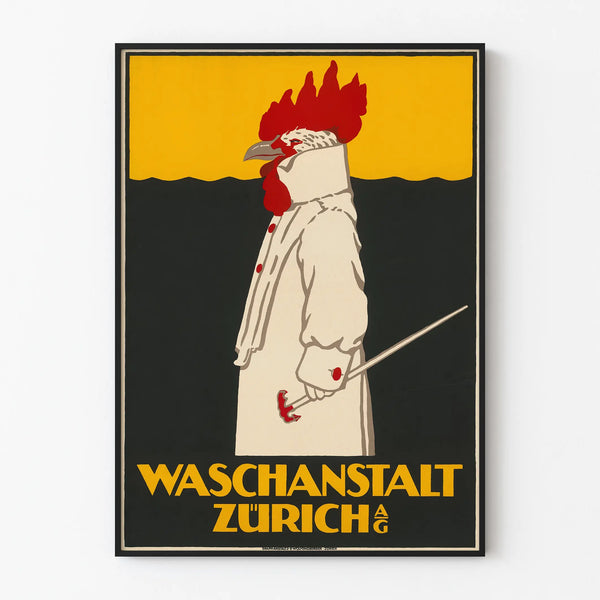 Vintage poster Waschanstalt Zürich AG - Retro wall decoration