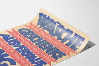 Vintage Advertising Poster Wasche Gifts Sale Lang & Cie