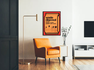 Vintage poster on waste management in clinical center