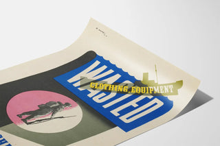 Wall decoration poster Wasted Clothing Equipment - Military caution message