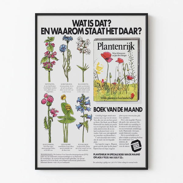 Vintage botanical poster Plantenrijk - Nature and wild plants wall decoration
