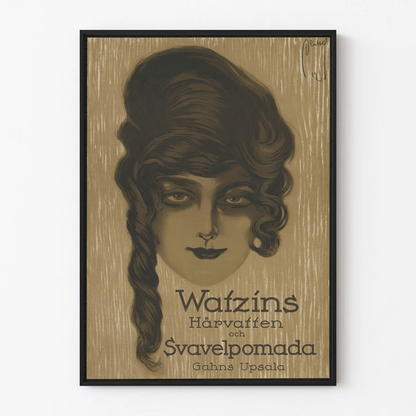 Vintage poster Watzins hairdressing product