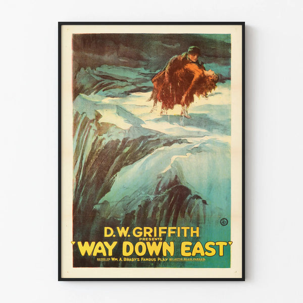 Vintage poster Way Down East D.W. Griffith wall decoration