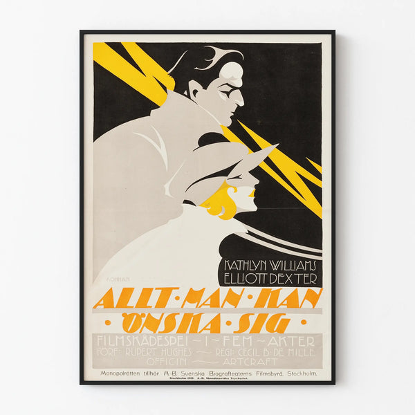 Vintage Art Deco Cinema Poster - We Can't Have Everything