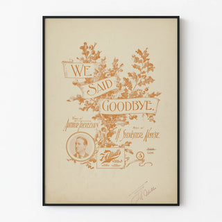 Vintage poster We Said Goodbye in antique style
