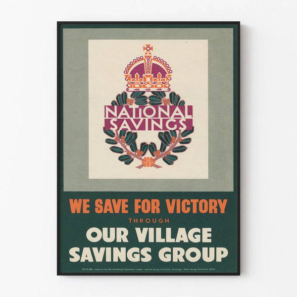Vintage poster of national savings and village savings group