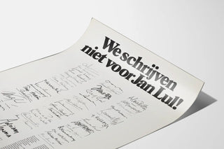Vintage Poster We don't write for Jan Lul! Book Week 1972