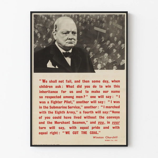 Historical Poster Winston Churchill We Shall Not Fail 1942