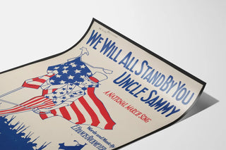 Vintage Wall Poster We Will All Stand By You Uncle Sammy