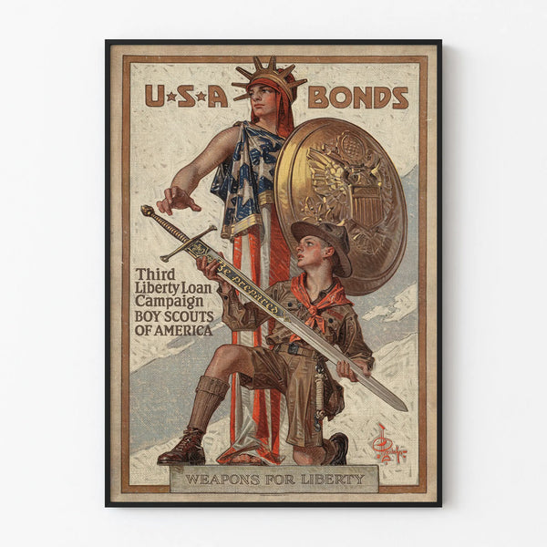 Vintage Poster U.S.A Bonds - Boy Scouts Campaign for Freedom