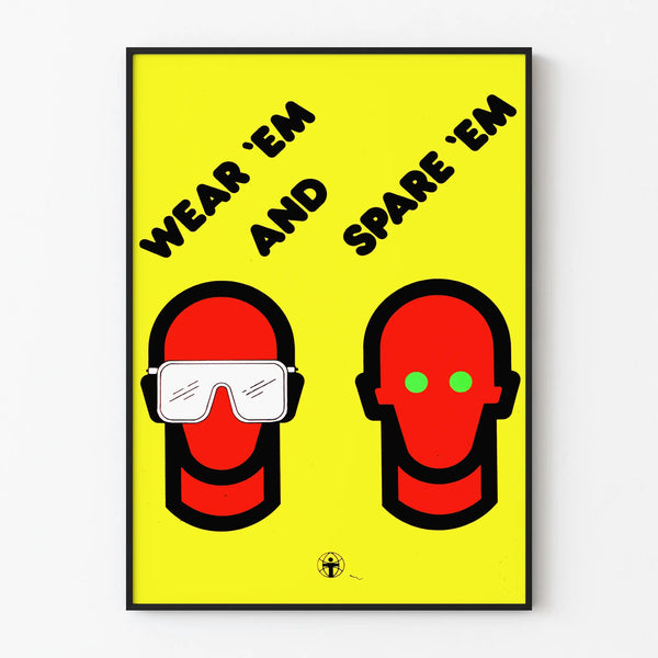 Vintage wall decoration poster Wear 'Em and Spare 'Em
