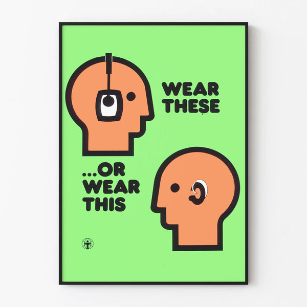 Vintage awareness poster "Wear These Or Wear This"