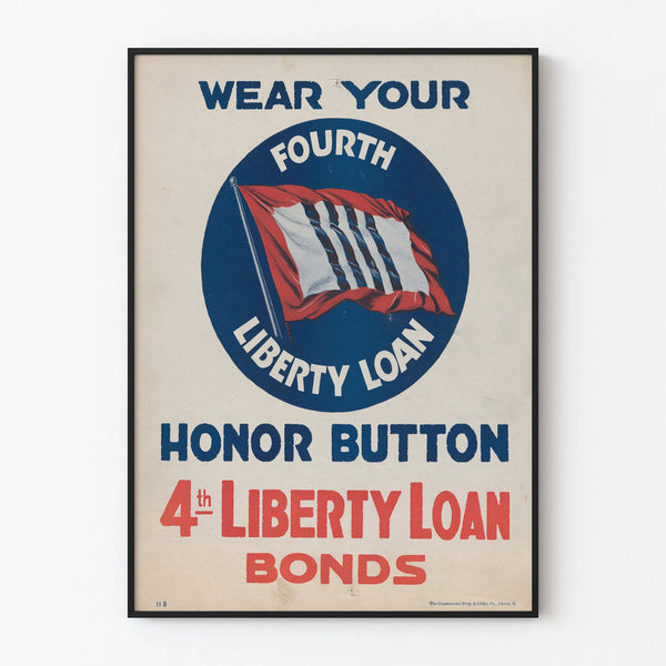 Vintage Liberty Loan Campaign Poster - Patriotic Wall Decoration