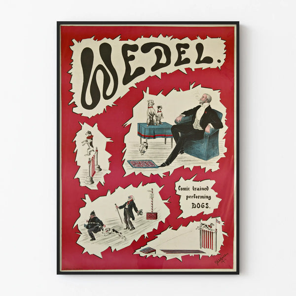 Vintage poster WedeL - Trained dogs and comedy show