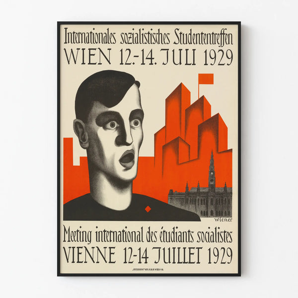 Vintage poster of the International Meeting of Socialist Students Vienna 1929