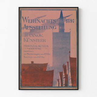 Vintage exhibition poster of 1897 in Hannover
