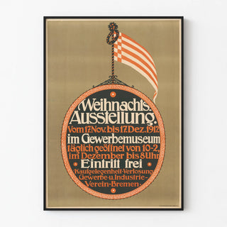Vintage Poster for the Christmas Exhibition at the Gewerbemuseum in Bremen 1912