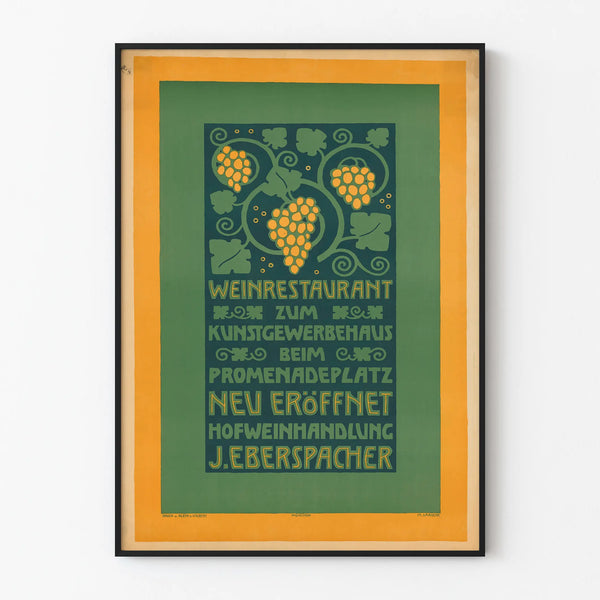 Vintage poster of the Weinrestaurant Zum Kunstgewerbehaus