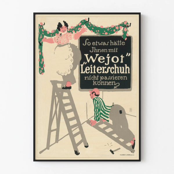 Vintage Wejot Leiterschuh advertising poster wall decoration