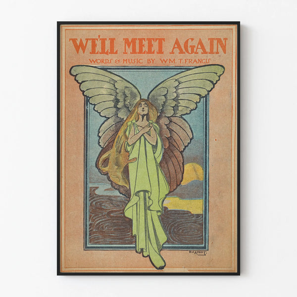 Vintage poster 'We'll Meet Again' with winged angel