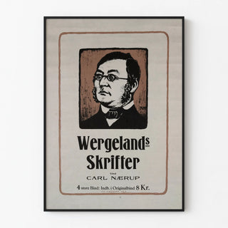 Vintage Poster Portrait Wergelands Skrifter by Carl Nærup
