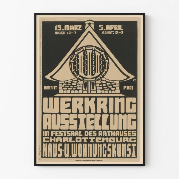 Vintage poster for the WerkRing exhibition in Charlottenburg