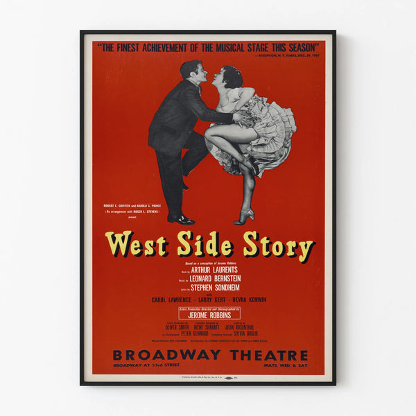 Vintage poster of West Side Story Broadway Theater