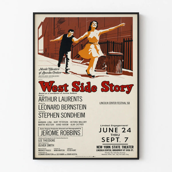 Vintage West Side Story Poster - Theater Wall Decoration New York