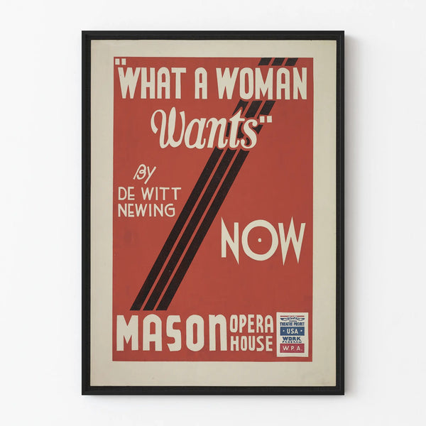 Vintage Poster What a Woman Wants for Wall Decoration
