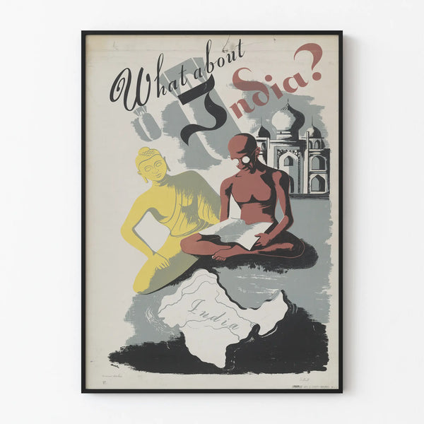 Vintage poster What About India - Thematic wall decoration India