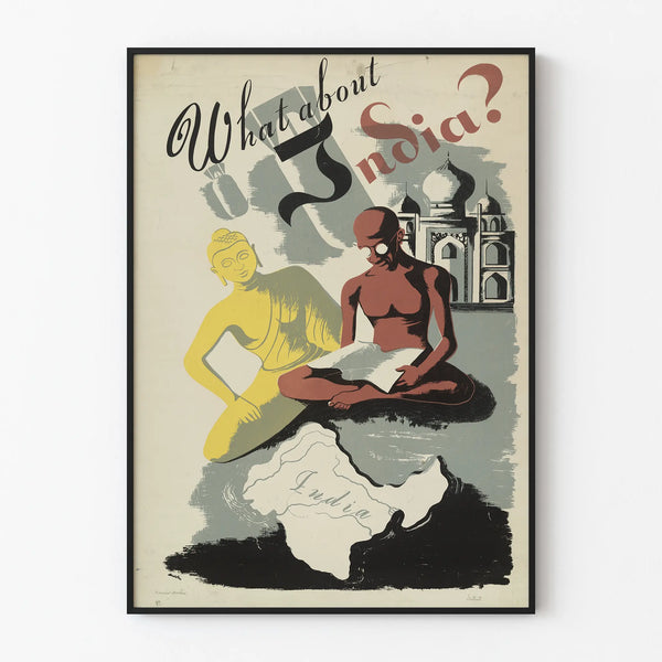 Vintage poster wall decoration What About India