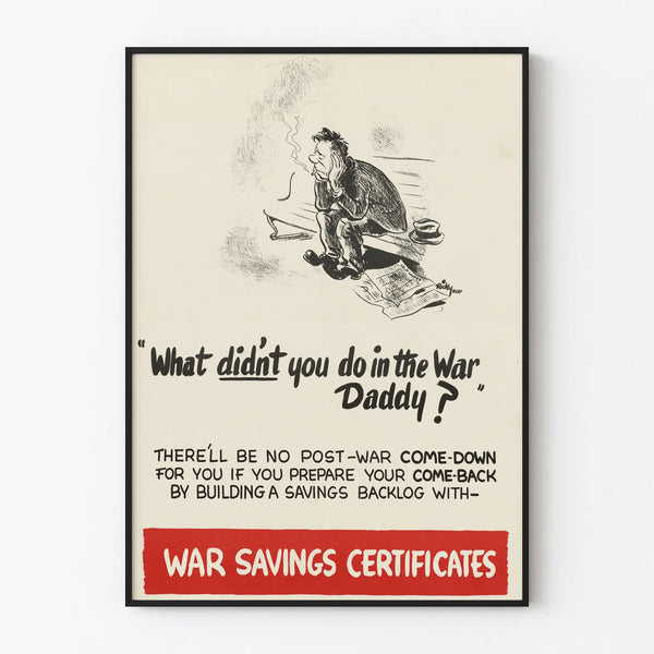 Vintage poster promoting war savings certificates
