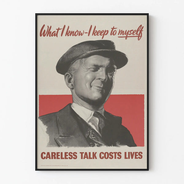 Vintage poster « Careless Talk Costs Lives » - Retro wall decoration Artem Legrand