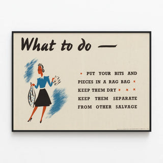 Retro Poster Advice - What to Do — framed artwork on a wall