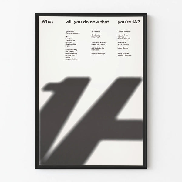 Minimalist Poster What Will You Do Now That You're 1A