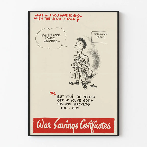 Vintage War Savings Certificates Poster - Engaged Wall Decoration