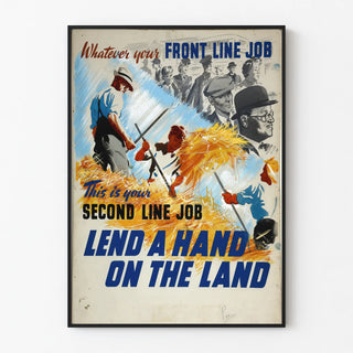 Agricultural Propaganda Poster Front Line and Rural Work