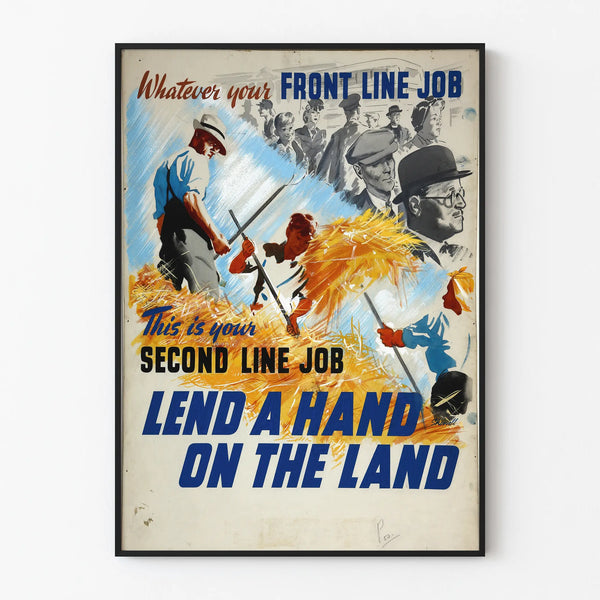 Agricultural Propaganda Poster Front Line and Rural Work
