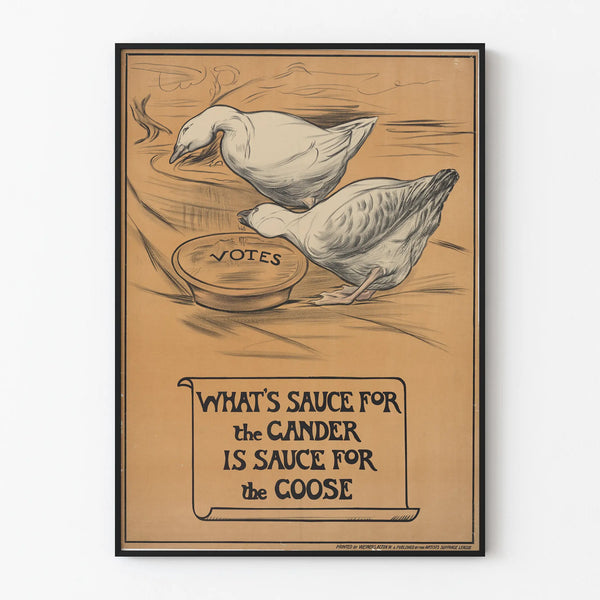 Vintage decorative poster « What's Sauce for the Gander is Sauce for the Goose »