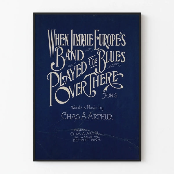 Vintage Poster When Jimmie Europe's Band Played the Blues
