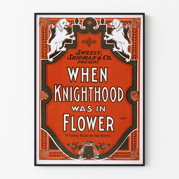 Decorative poster When Knighthood Was In Flower - Vintage medieval style
