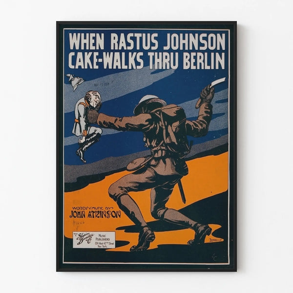 Vintage poster When Rastus Johnson Cake-Walks Thru Berlin