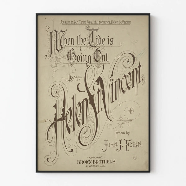 Vintage poster When the Tide is Going Out by Helen St. Vincent